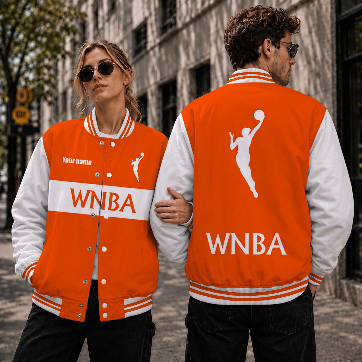 [FAN FAVORITE] NEW CUSTOMIZED WNBA16 WOMEN'S NATIONAL BASKETBALL ASSOCIATION BASEBALL JACKET, SATIN VARSITY JACKET