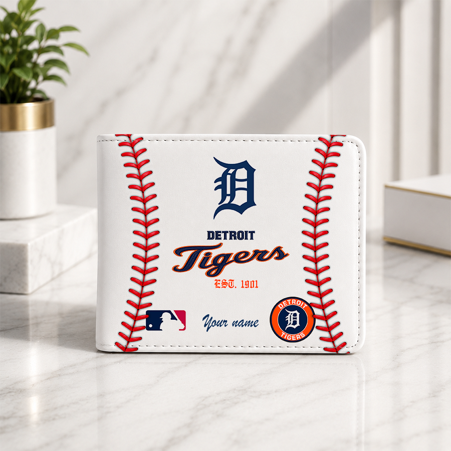 [FLASH SALE] NEW CUSTOMIZED MLB16 DTS DETROIT TIGERS LEATHER WALLET