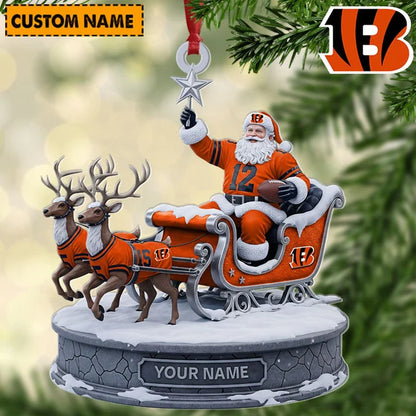 [SPECIAL OFFER] NEW CUSTOMIZED NFL16 CCB CINCINNATI BENGALS CHRISTMAS ACRYLIC ORNAMENT
