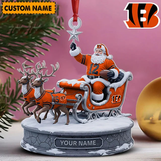 [SPECIAL OFFER] NEW CUSTOMIZED NFL16 CCB CINCINNATI BENGALS CHRISTMAS ACRYLIC ORNAMENT