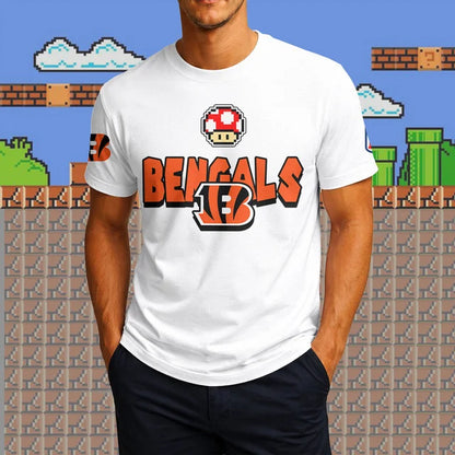 [SPECIAL OFFER] NEW CUSTOMIZED NFL16 CCB CINCINNATI BENGALS SUPER MARIO T-SHIRT, HOODIE, ZIP HOODIE