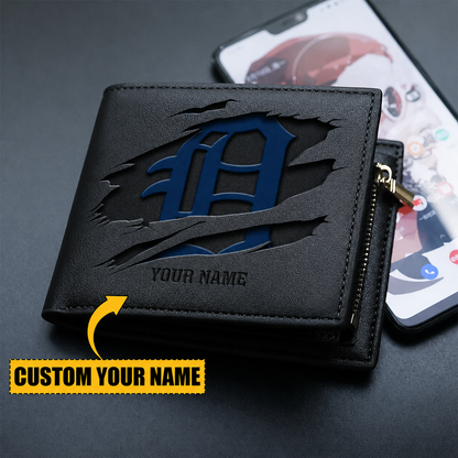 [FLASH SALE] NEW CUSTOMIZED MLB16 DTS DETROIT TIGERS LEATHER WALLET