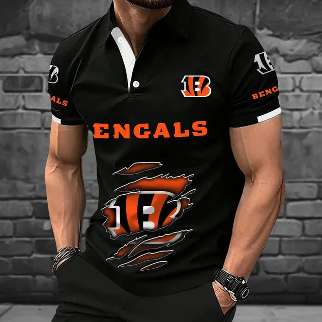 [SPECIAL OFFER] NEW CUSTOMIZED NFL16 CCB CINCINNATI BENGALS POLO SHIRT