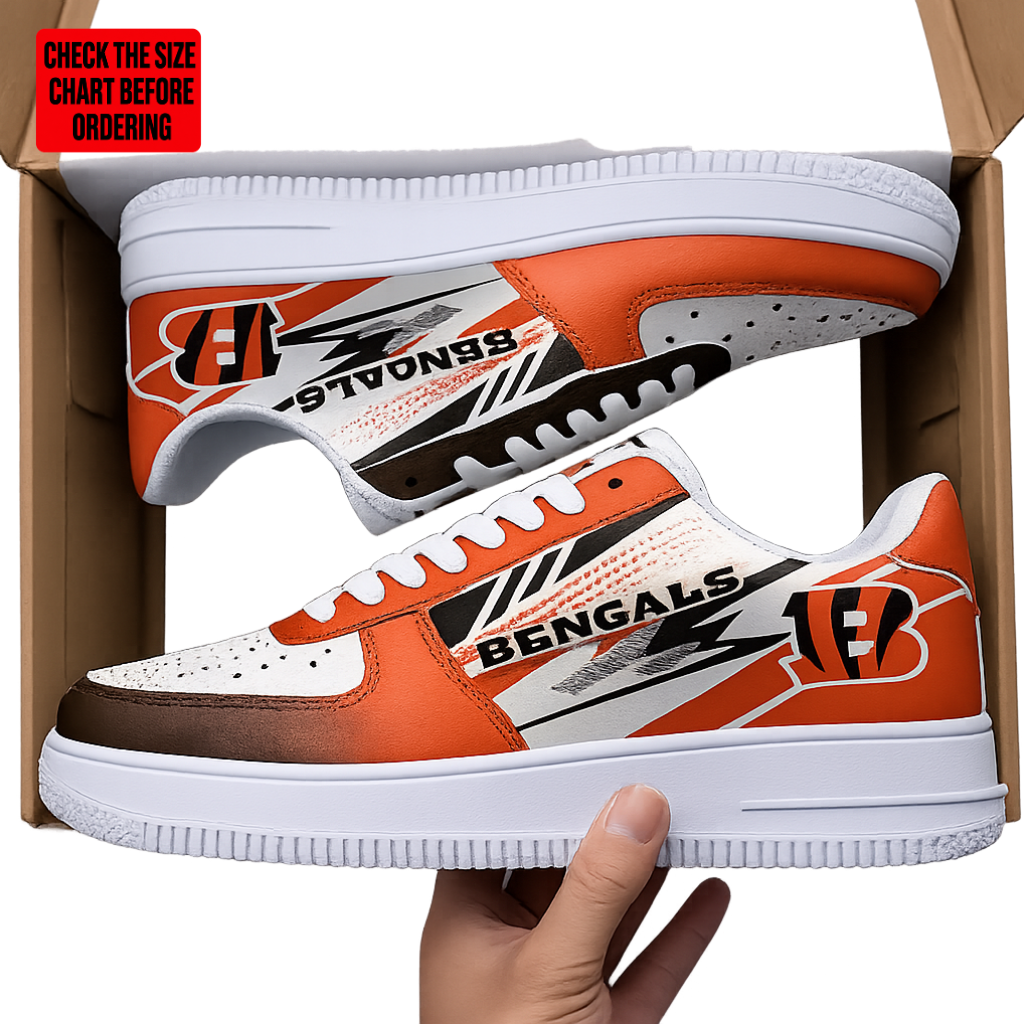 [SPECIAL OFFER] NEW CUSTOMIZED NFL16 CCB CINCINNATI BENGALS AF1 SNEAKERS