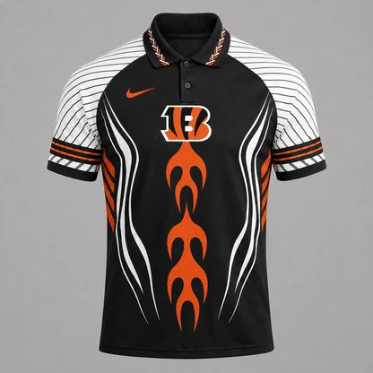 [SPECIAL OFFER] NEW CUSTOMIZED NFL16 CCB CINCINNATI BENGALS POLO SHIRT