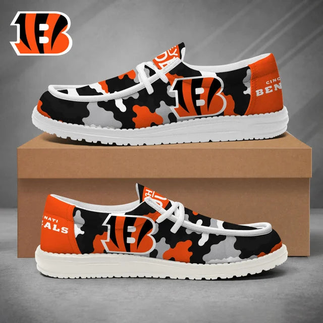[SPECIAL OFFER] NEW CUSTOMIZED NFL16 CCB CINCINNATI BENGALS LOAFER SHOES