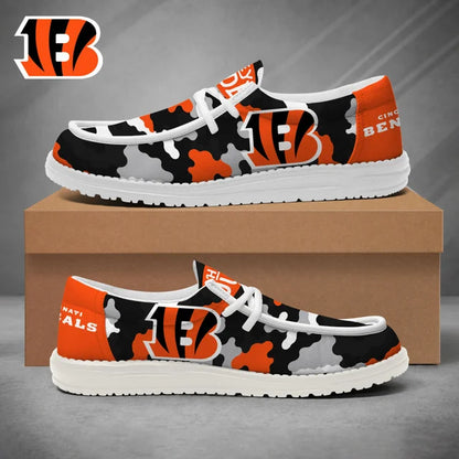 [SPECIAL OFFER] NEW CUSTOMIZED NFL16 CCB CINCINNATI BENGALS LOAFER SHOES