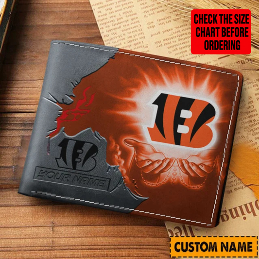 [SPECIAL OFFER] NEW CUSTOMIZED NFL16 CCB CINCINNATI BENGALS LEATHER WALLET