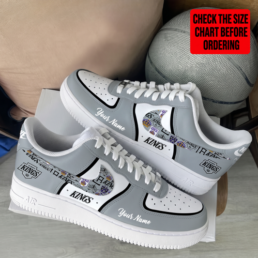 [SUPER SALE] NEW CUSTOMIZED NHL16 LAK LOS ANGELES KINGS AF1 SHOES