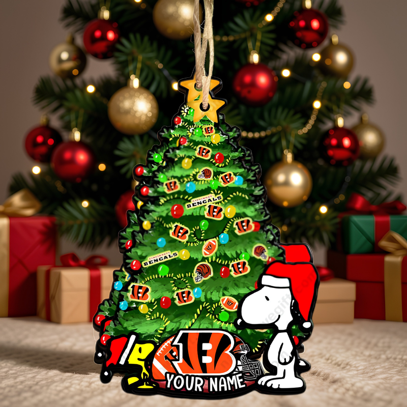 [SPECIAL OFFER] NEW CUSTOMIZED NFL16 CCB CINCINNATI BENGALS CHRISTMAS ACRYLIC ORNAMENT