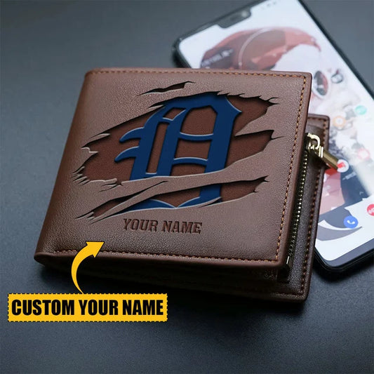 [FLASH SALE] NEW CUSTOMIZED MLB16 DTS DETROIT TIGERS LEATHER WALLET