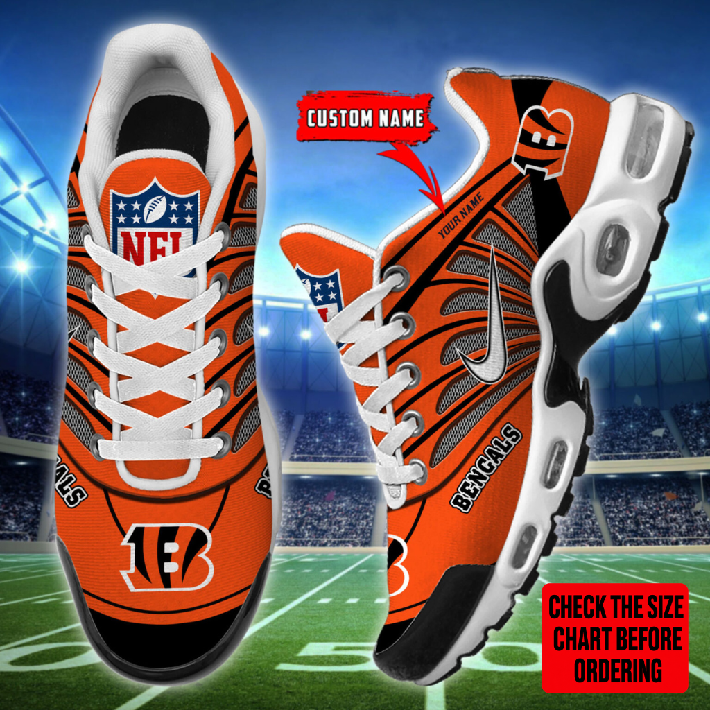 [SPECIAL OFFER] NEW CUSTOMIZED NFL16 CCB CINCINNATI BENGALS AIR MAX PLUS SNEAKERS