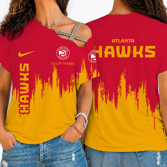[HOT DEAL] NEW CUSTOMIZED NBA17 AHA ATLANTA HAWKS SHOULDER SHIRT