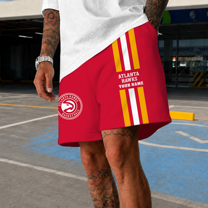 [HOT DEAL] NEW CUSTOMIZED NBA17 AHA ATLANTA HAWKS SHORT PANTS