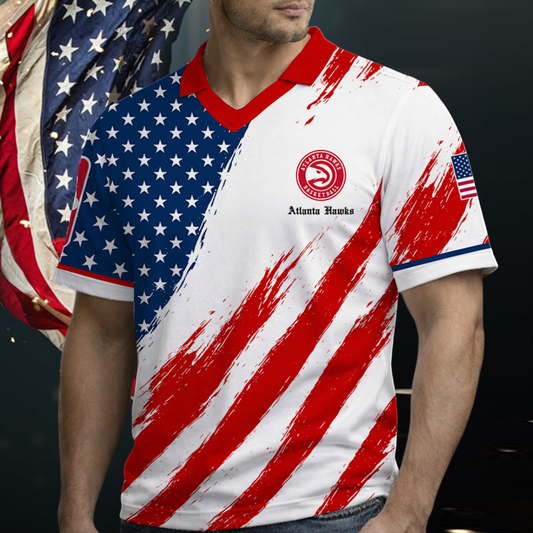 [HOT DEAL] NEW CUSTOMIZED NBA17 AHA ATLANTA HAWKS POLO SHIRT