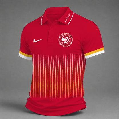[HOT DEAL] NEW CUSTOMIZED NBA17 AHA ATLANTA HAWKS POLO SHIRT