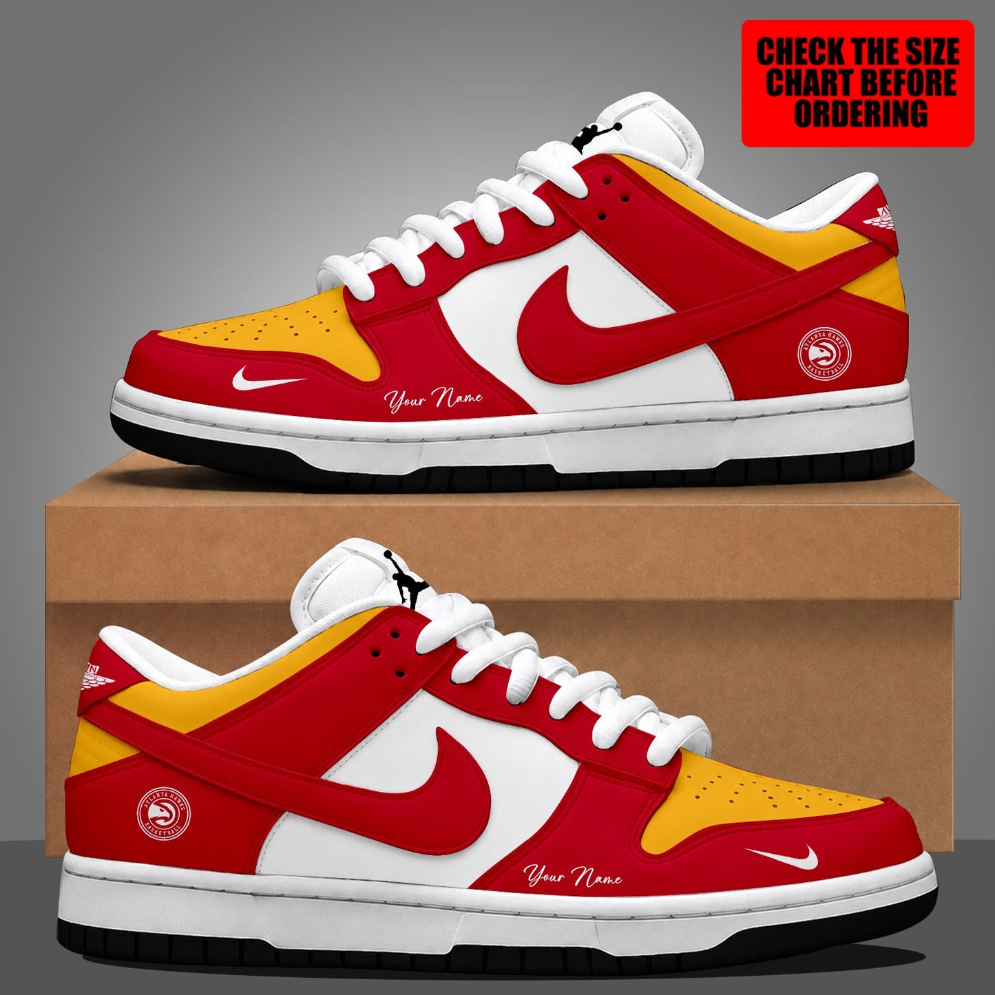 [HOT DEAL] NEW CUSTOMIZED NBA17 AHA ATLANTA HAWKS DUNK LOW SHOES