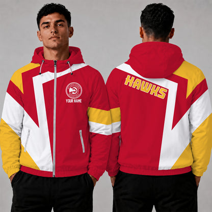 [HOT DEAL] NEW CUSTOMIZED NBA17 AHA ATLANTA HAWKS WINDBREAKER JACKET