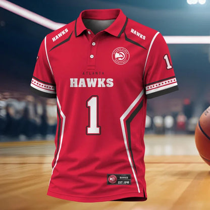 [HOT DEAL] NEW CUSTOMIZED NBA17 AHA ATLANTA HAWKS POLO SHIRT