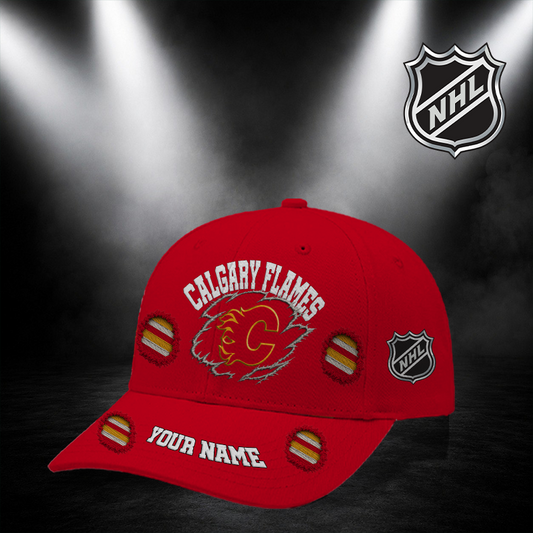 [SUPER SALE] NEW CUSTOMIZED NHL17 CGF CALGARY FLAMES CLASSIC CAP