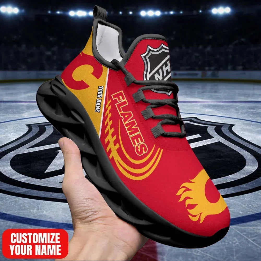 [SUPER SALE] NEW CUSTOMIZED NHL17 CGF CG FLAMES PREMIUM CLUNKY SNEAKERS