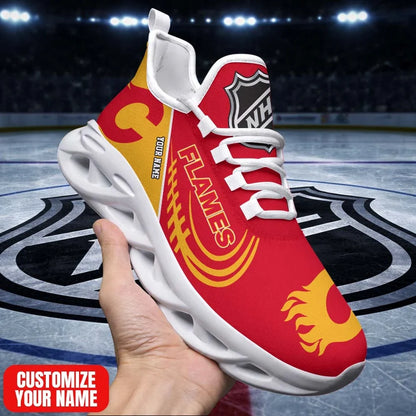 [SUPER SALE] NEW CUSTOMIZED NHL17 CGF CG FLAMES PREMIUM CLUNKY SNEAKERS