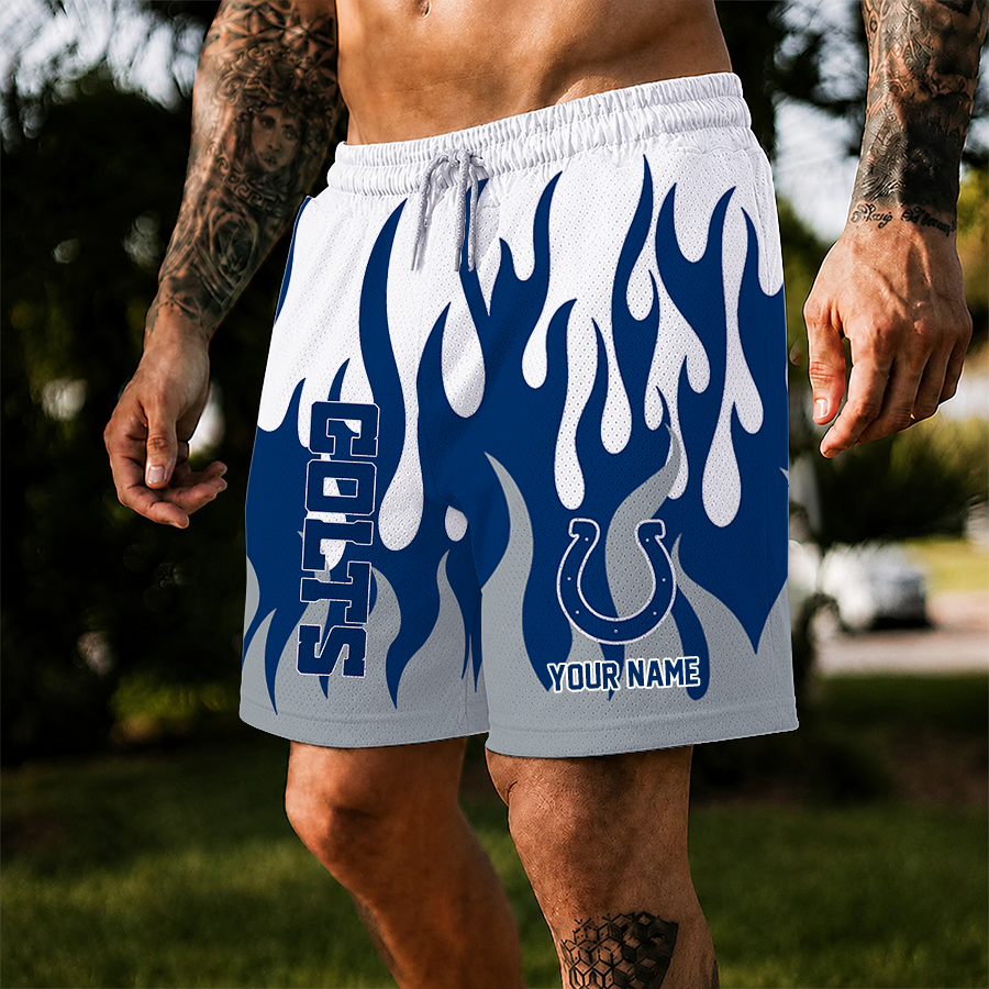 [SPECIAL OFFER] NEW CUSTOMIZED NFL17 IDC INDIANAPOLIS COLTS SHORT PANTS