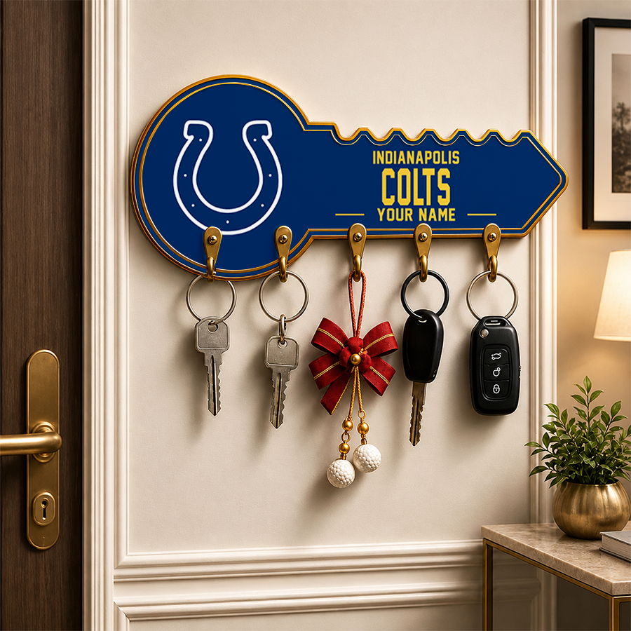 [SPECIAL OFFER] NEW CUSTOMIZED NFL17 IDC INDIANAPOLIS COLTS WALL KEY HOLDER FOR HOME