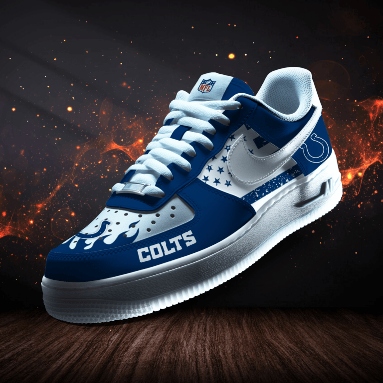 LIMITED EDITION - NEW CUSTOMIZED NFL17 IDC INDIANAPOLIS COLTS AF1 SNEAKERS