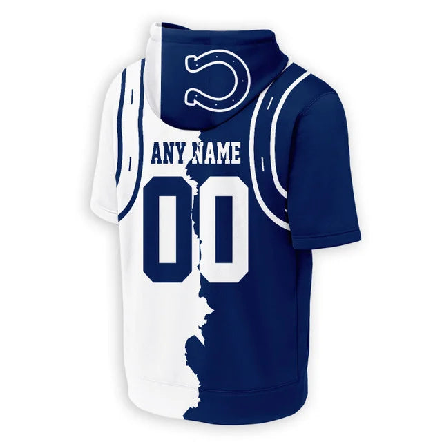 [SPECIAL OFFER] NEW CUSTOMIZED NFL17 IDC INDIANAPOLIS COLTS SHORT SLEEVE HOODIE T-SHIRT
