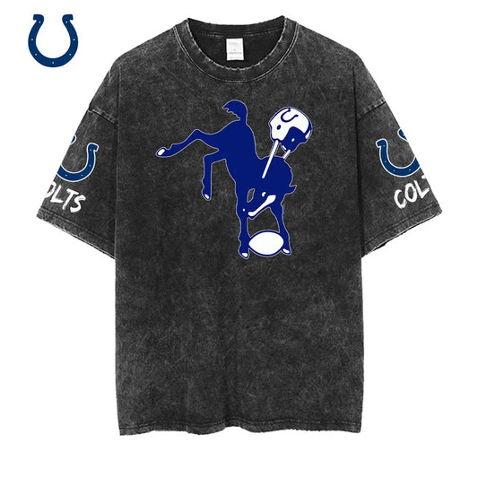 [SPECIAL OFFER] NEW CUSTOMIZED NFL17 IDC INDIANAPOLIS COLTS MULTICOLOR WASHED TEE