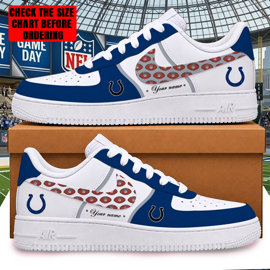 [SPECIAL OFFER] NEW CUSTOMIZED NFL17 IDC INDIANAPOLIS COLTS AF1 SHOES