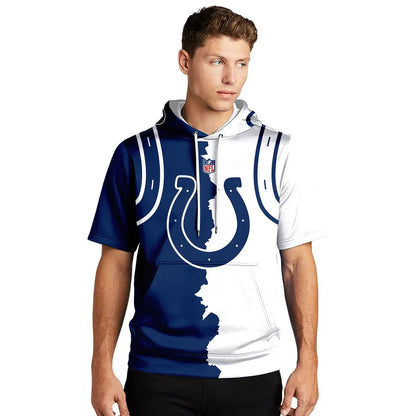 [SPECIAL OFFER] NEW CUSTOMIZED NFL17 IDC INDIANAPOLIS COLTS SHORT SLEEVE HOODIE T-SHIRT