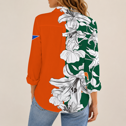 [FAN FAVORITE] NEW CUSTOMIZED NCAA FBS17 MIH MIAMI HURRICANES WOMEN CASUAL SHIRT