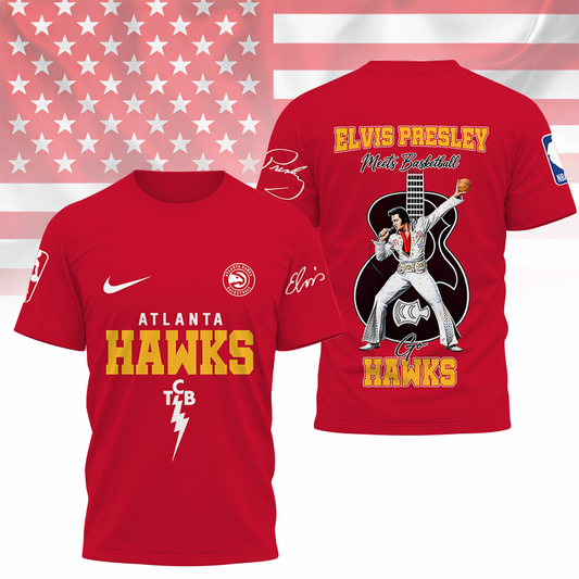 [HOT DEAL] NEW CUSTOMIZED NBA17 AHA ATLANTA HAWKS X ELVIS PRESLEY T-SHIRT, HOODIE, ZIP HOODIE