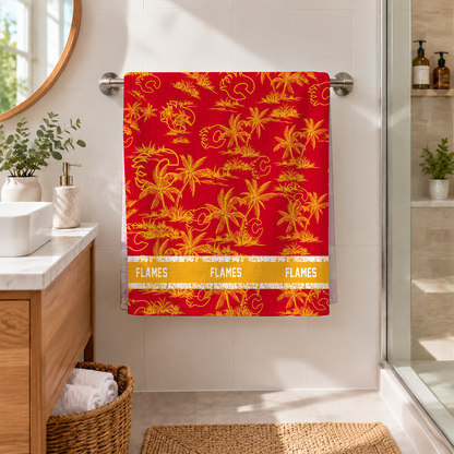 [SUPER SALE] NEW CUSTOMIZED NHL17 CGF CALGARY FLAMES BEACH TOWEL