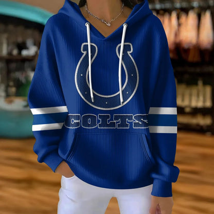 [SPECIAL OFFER] NEW CUSTOMIZED NFL17 IDC INDIANAPOLIS COLTS RIBBED HOODIE & SWEATSHIRT