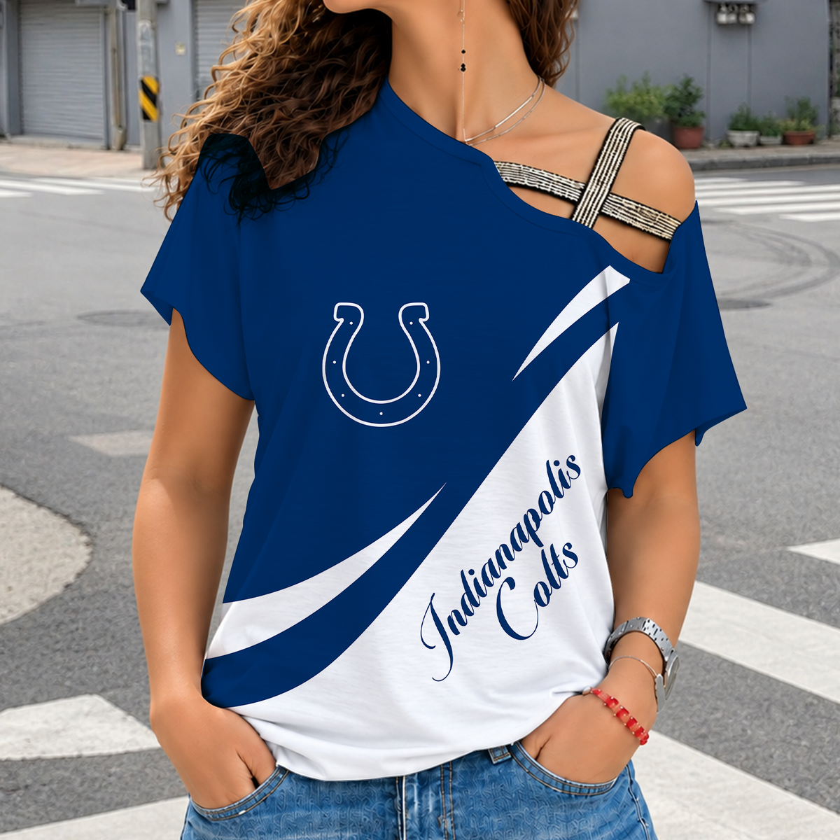[SPECIAL OFFER] NEW CUSTOMIZED NFL17 IDC INDIANAPOLIS COLTS SHOULDER SHIRT