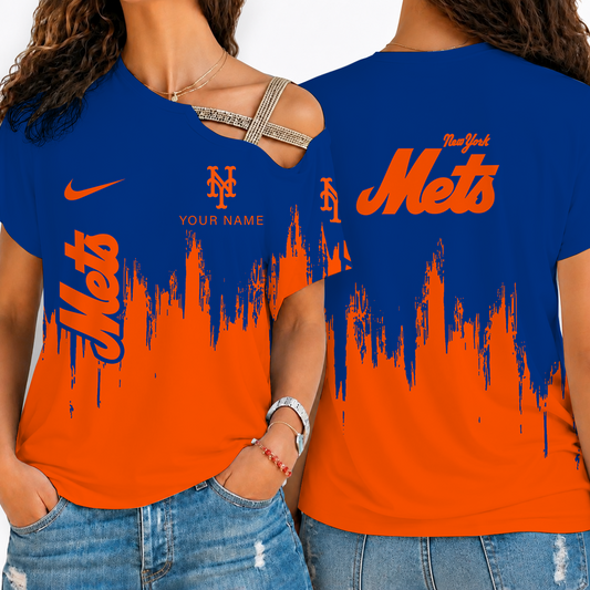 [FLASH SALE] NEW CUSTOMIZED MLB17 NYM NEW YORK METS SHOULDER SHIRT