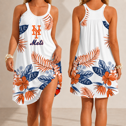 [FLASH SALE] NEW CUSTOMIZED MLB17 NYM NEW YORK METS CAMISOLE DRESS