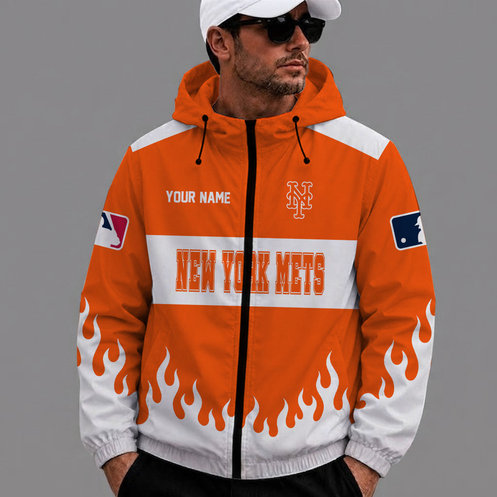 [FLASH SALE] NEW CUSTOMIZED MLB17 NYM NEW YORK METS WINDBREAKER JACKET