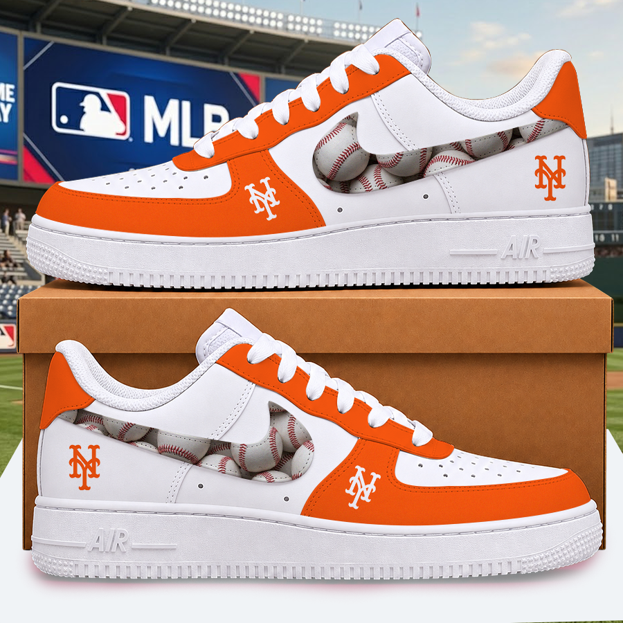 [FLASH SALE] NEW CUSTOMIZED MLB17 NYM NEW YORK METS AF1 SHOES