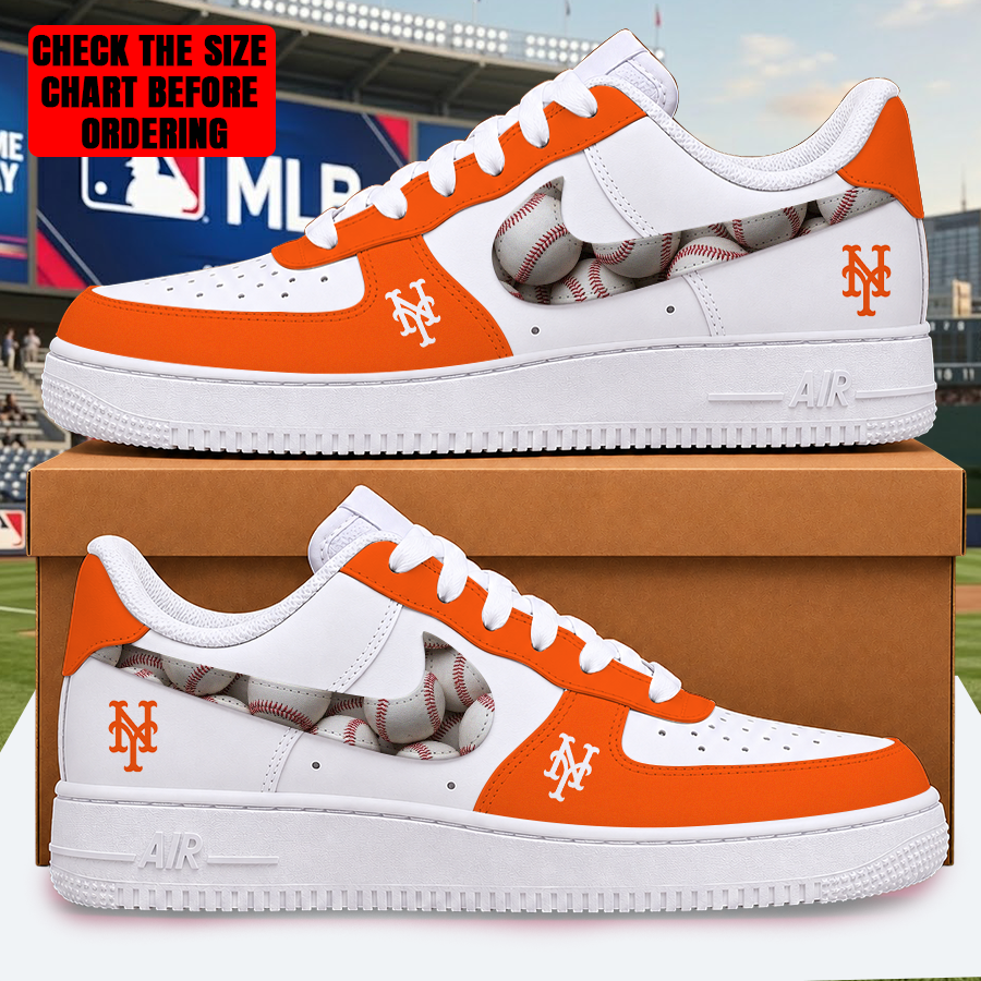 [FLASH SALE] NEW CUSTOMIZED MLB17 NYM NEW YORK METS AF1 SHOES