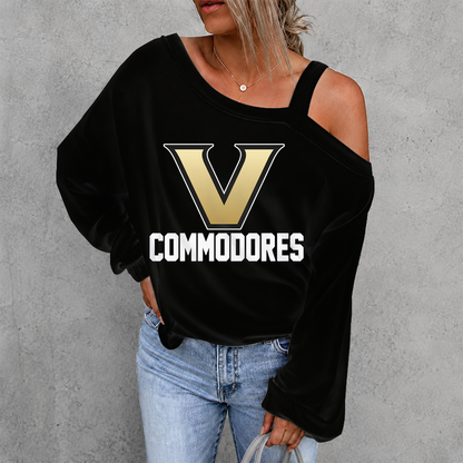 [FAN FAVORITE] NEW CUSTOMIZED NCAA CWS17 VDC VANDERBILT COMMODORES DROP SHOULDER SWEATSHIRT