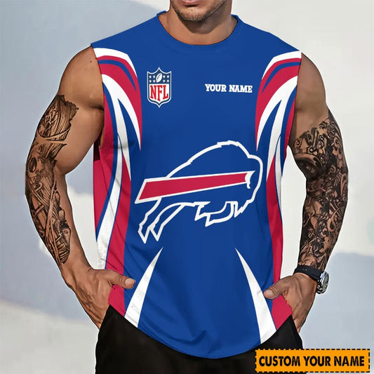 [SPECIAL OFFER] NEW CUSTOMIZED NFL03 BFB BUFFALO BILLS TANKTOP & GYM SHIRT