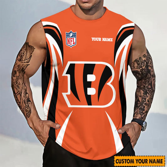 [SPECIAL OFFER] NEW CUSTOMIZED NFL16 CCB CINCINNATI BENGALS TANKTOP & GYM SHIRT
