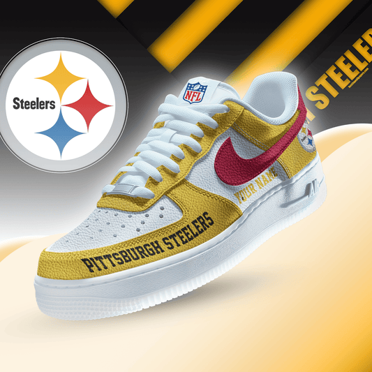 [SPECIAL OFFER] NEW CUSTOMIZED NFL14 PSB PITTSBURGH STEELERS AF1 SNEAKERS
