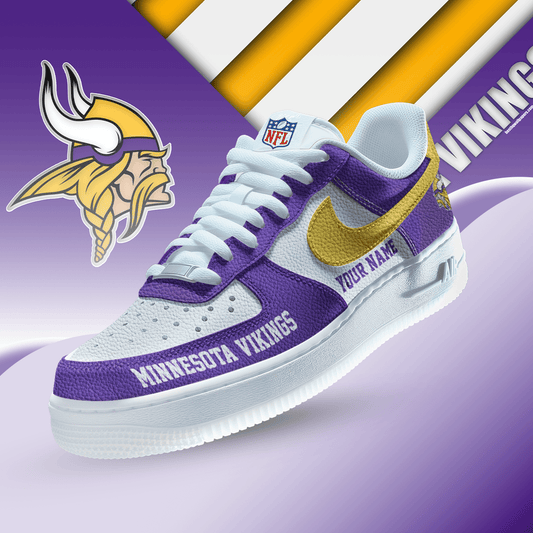 [SPECIAL OFFER] NEW CUSTOMIZED NFL05 MVK MINNESOTA VIKINGS AF1 SNEAKERS