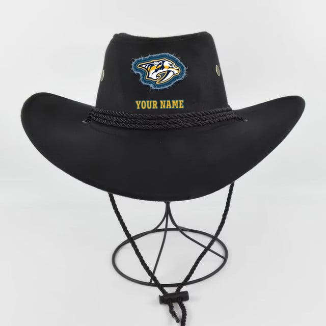 [SUPER SALE] NEW CUSTOMIZED NHL31 NVP NASHVILLE PREDATORS COWBOY HAT