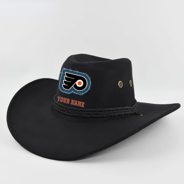 [SUPER SALE] NEW CUSTOMIZED NHL27 PPF PHILADELPHIA FLYERS COWBOY HAT